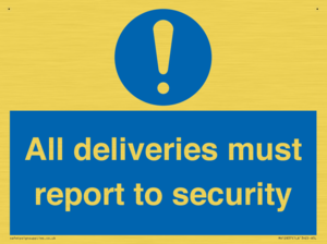 All deliveries must report to security